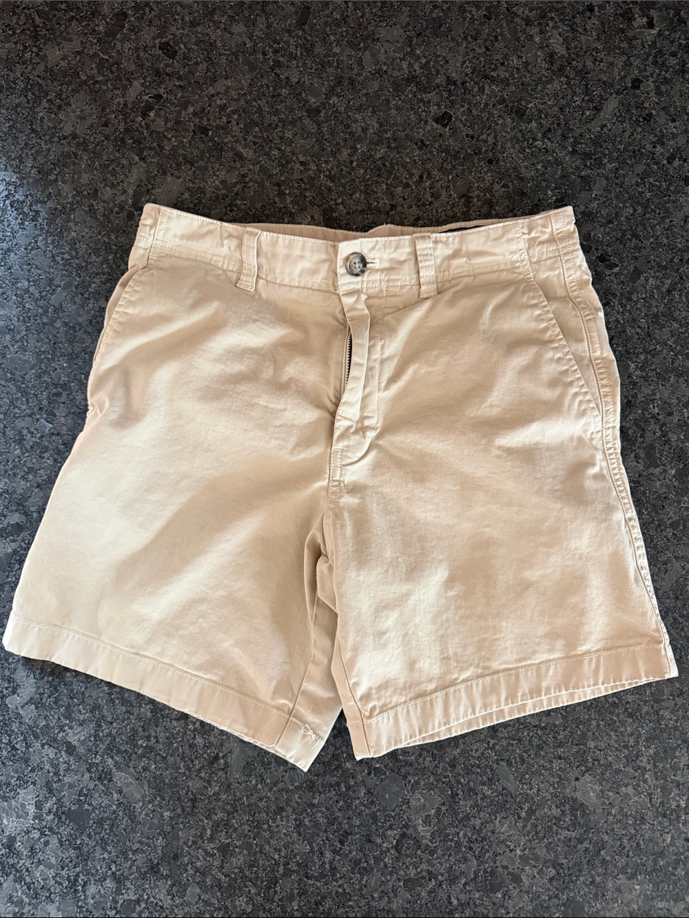 Classic Beige Cotton Shorts